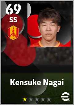 Kensuke Nagai eFootball 2026 player card — 69 OVR SS