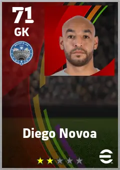 Diego Novoa eFootball 2026 player card — 71 OVR GK