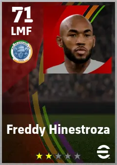Freddy Hinestroza eFootball 2026 player card — 71 OVR LMF