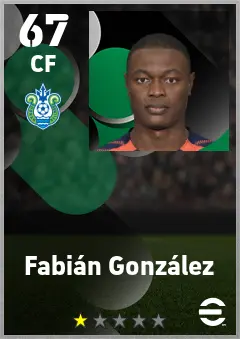 Fabian Gonzalez eFootball 2026 player card — 67 OVR CF