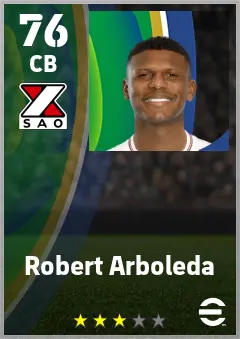 Robert Arboleda eFootball 2026 player card — 76 OVR CB