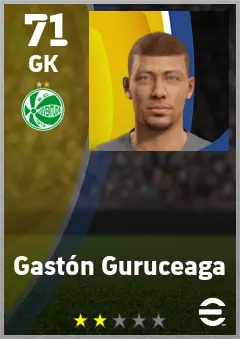 Gaston Guruceaga eFootball 2026 player card — 71 OVR GK