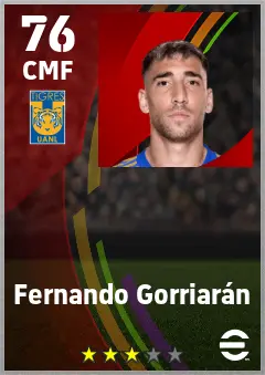 Fernando Gorriaran eFootball 2026 player card — 76 OVR CMF