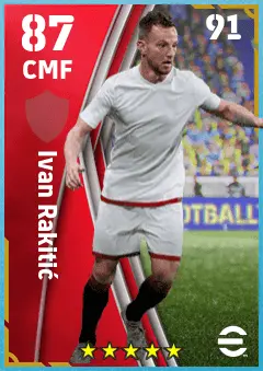 Ivan Rakitic eFootball 2026 player card — 87 OVR CMF