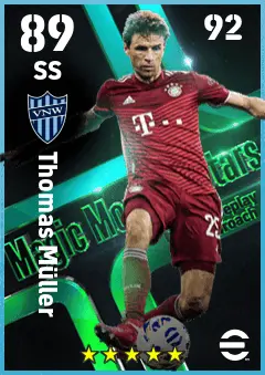 Thomas Muller eFootball 2026 player card — 89 OVR SS