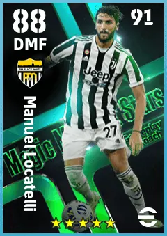 Manuel Locatelli eFootball 2026 player card — 88 OVR DMF