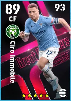Ciro Immobile eFootball 2026 player card — 89 OVR CF