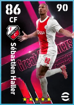 Sebastien Haller eFootball 2026 player card — 86 OVR CF