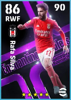 Rafa Silva eFootball 2026 player card — 86 OVR RWF