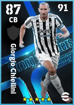 Giorgio Chiellini eFootball 2026 player card — 87 OVR CB
