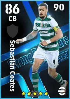 Sebastian Coates eFootball 2026 player card — 86 OVR CB