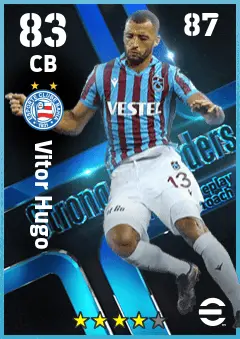 Vitor Hugo eFootball 2026 player card — 83 OVR CB