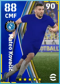 Mateo Kovacic eFootball 2026 player card — 88 OVR CMF