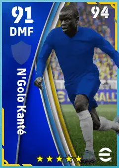 N Golo Kante eFootball 2026 player card — 91 OVR DMF