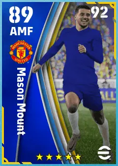 Mason Mount eFootball 2026 player card — 89 OVR AMF
