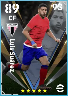 Luis Suarez eFootball 2026 player card — 89 OVR CF