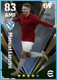 Manuel Lanzini eFootball 2026 player card — 83 OVR AMF