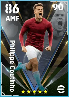 Philippe Coutinho eFootball 2026 player card — 86 OVR AMF