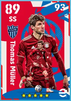 Thomas Muller eFootball 2026 player card — 89 OVR SS