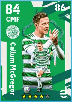 Callum McGregor eFootball 2026 player card — 84 OVR CMF