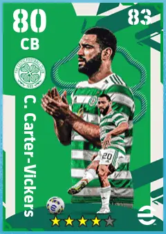 C. Carter-Vickers eFootball 2026 player card — 80 OVR CB