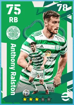 Anthony Ralston eFootball 2026 player card — 75 OVR RB