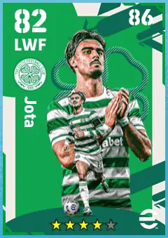 Jota eFootball 2026 player card — 82 OVR LWF