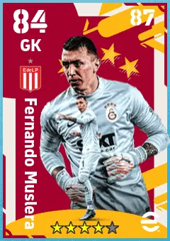Fernando Muslera eFootball 2026 player card — 84 OVR GK