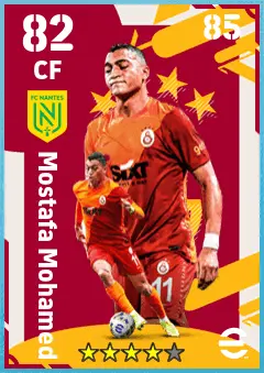 Mostafa Mohamed eFootball 2026 player card — 82 OVR CF