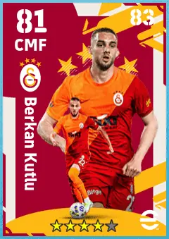Berkan Kutlu eFootball 2026 player card — 81 OVR CMF