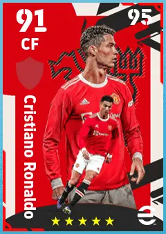 Cristiano Ronaldo eFootball 2026 player card — 91 OVR CF