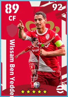 Wissam Ben Yedder eFootball 2026 player card — 89 OVR CF