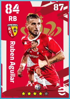 Ruben Aguilar eFootball 2026 player card — 84 OVR RB