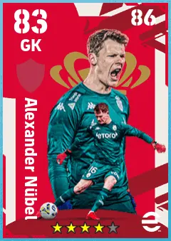 Alexander Nubel eFootball 2026 player card — 83 OVR GK