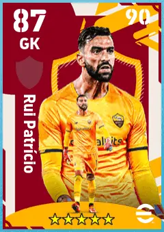 Rui Patricio eFootball 2026 player card — 87 OVR GK