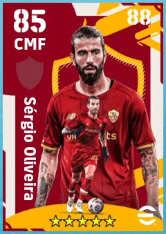 Sergio Oliveira eFootball 2026 player card — 85 OVR CMF