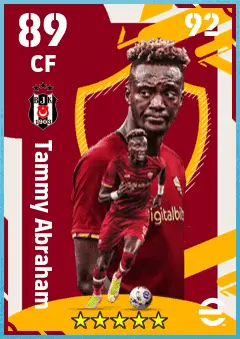 Tammy Abraham eFootball 2026 player card — 89 OVR CF
