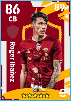 Roger Ibanez eFootball 2026 player card — 86 OVR CB