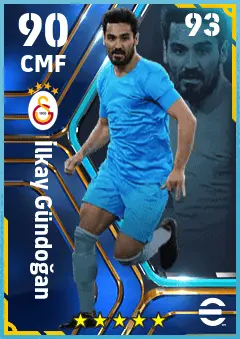 Ilkay Gundogan eFootball 2026 player card — 90 OVR CMF
