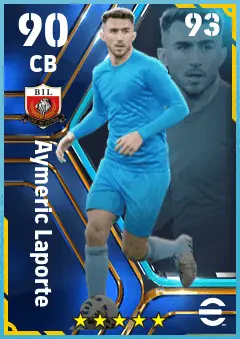 Aymeric Laporte eFootball 2026 player card — 90 OVR CB