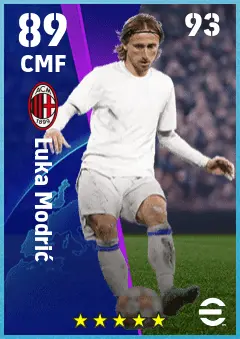 Luka Modric eFootball 2026 player card — 89 OVR CMF