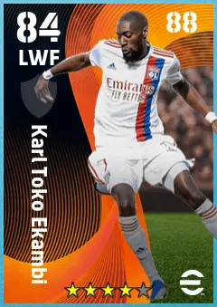 Karl Toko Ekambi eFootball 2026 player card — 84 OVR LWF