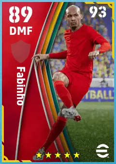 Fabinho eFootball 2026 player card — 89 OVR DMF