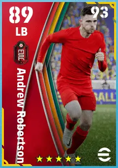 Andrew Robertson eFootball 2026 player card — 89 OVR LB