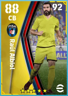 Raul Albiol eFootball 2026 player card — 88 OVR CB