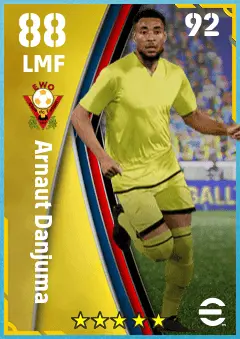 Arnaut Danjuma eFootball 2026 player card — 88 OVR LMF