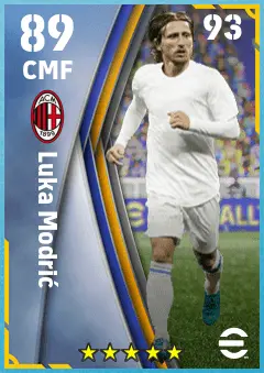 Luka Modric eFootball 2026 player card — 89 OVR CMF