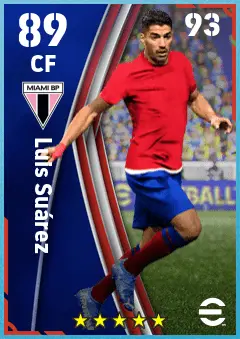 Luis Suarez eFootball 2026 player card — 89 OVR CF