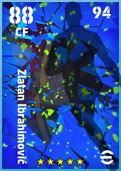 Zlatan Ibrahimovic eFootball 2026 player card — 88 OVR CF