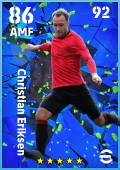 Christian Eriksen eFootball 2026 player card — 86 OVR AMF